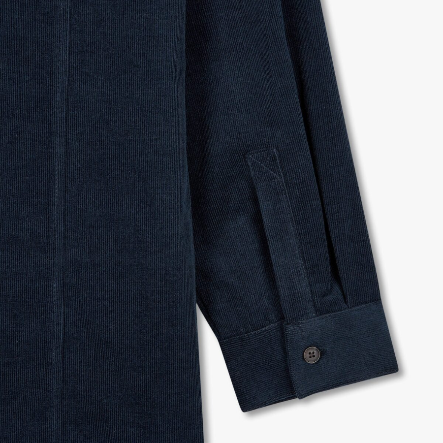 JAJU Corduroy Shirt Dress – Navy