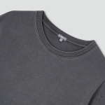 JAJU Washed Loose Fit Short Sleeve T-Shirt – Charcoal