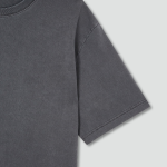 JAJU Washed Loose Fit Short Sleeve T-Shirt – Charcoal