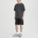 JAJU Washed Loose Fit Short Sleeve T-Shirt – Charcoal