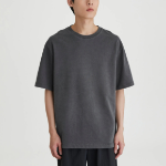 JAJU Washed Loose Fit Short Sleeve T-Shirt – Charcoal