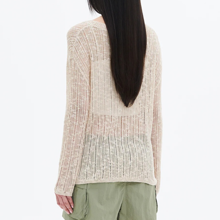8 seconds Openwork Texture Pullover — Beige