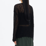 8 seconds Openwork Texture Pullover — Black