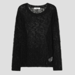 8 seconds Openwork Texture Pullover — Black
