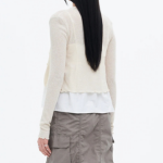 8 seconds Sheer Jersey Cardigan — Ivory