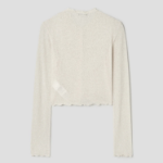 8 seconds Sheer Jersey Cardigan — Ivory