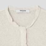 8 seconds Sheer Jersey Cardigan — Ivory