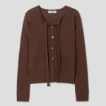 8 seconds Summer Openwork Tie Cardigan — Brown