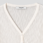 8 seconds V-neck Texture Cardigan — Ivory