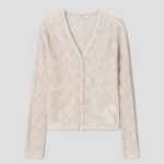 8 seconds V-neck Texture Cardigan — Beige