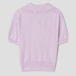 8 seconds Open Collar Short Sleeve Pullover — Lavender