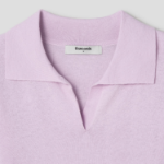 8 seconds Open Collar Short Sleeve Pullover — Lavender