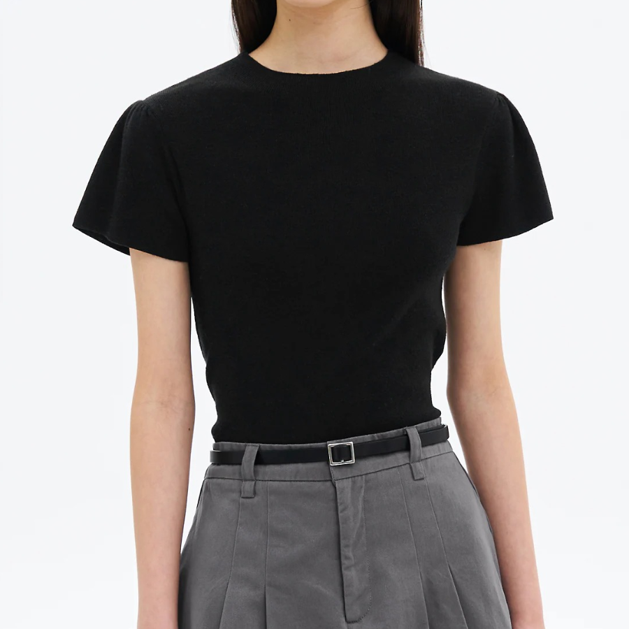 8 seconds Mock Neck Half Sleeve Pullover — Black