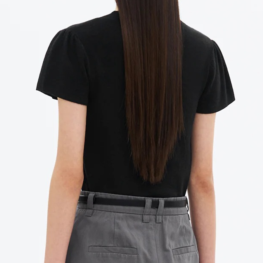 8 seconds Mock Neck Half Sleeve Pullover — Black