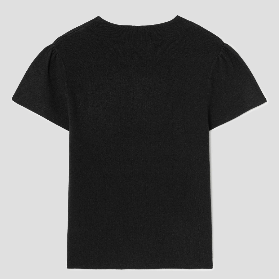 8 seconds Mock Neck Half Sleeve Pullover — Black