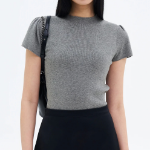 8 seconds Mock Neck Half Sleeve Pullover — Grey