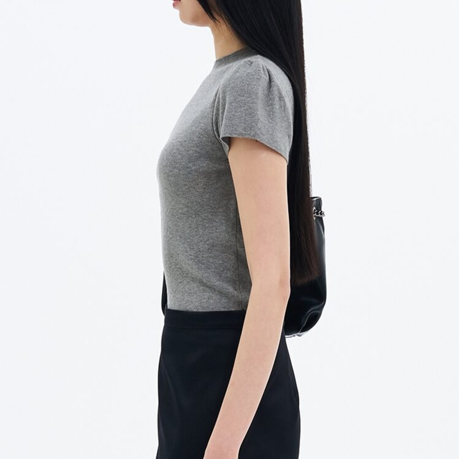 8 seconds Mock Neck Half Sleeve Pullover — Grey