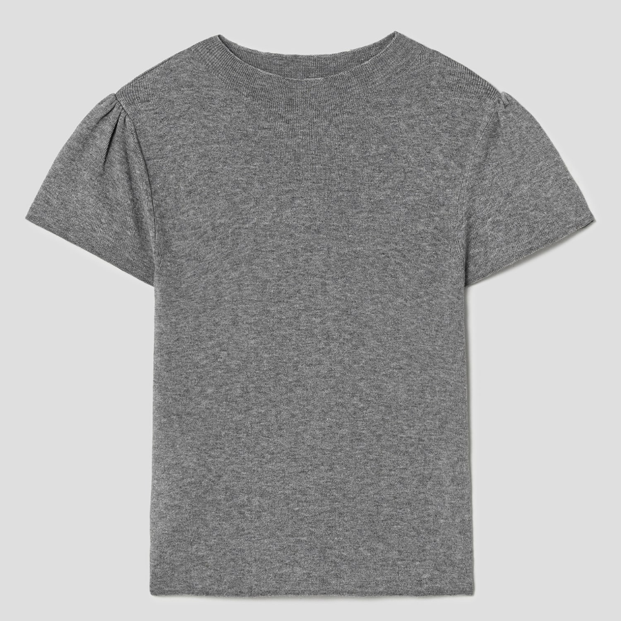 8 seconds Mock Neck Half Sleeve Pullover — Grey