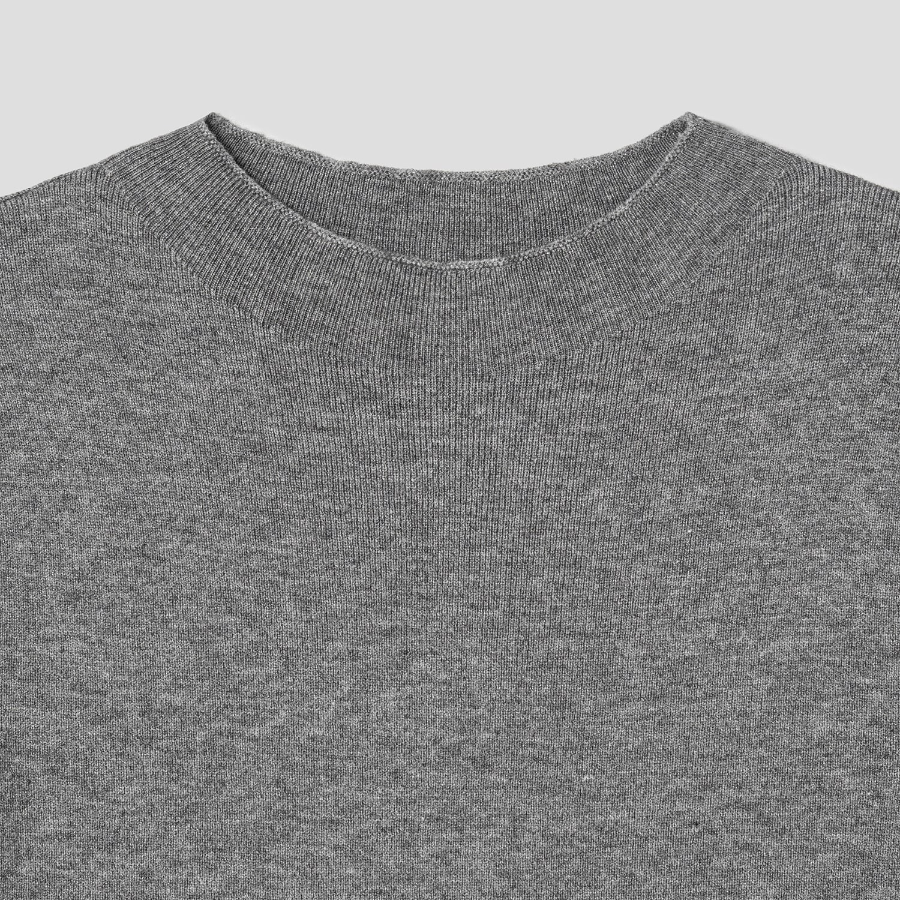 8 seconds Mock Neck Half Sleeve Pullover — Grey
