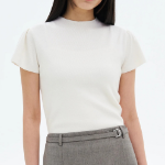 8 seconds Mock Neck Half Sleeve Pullover — Ivory