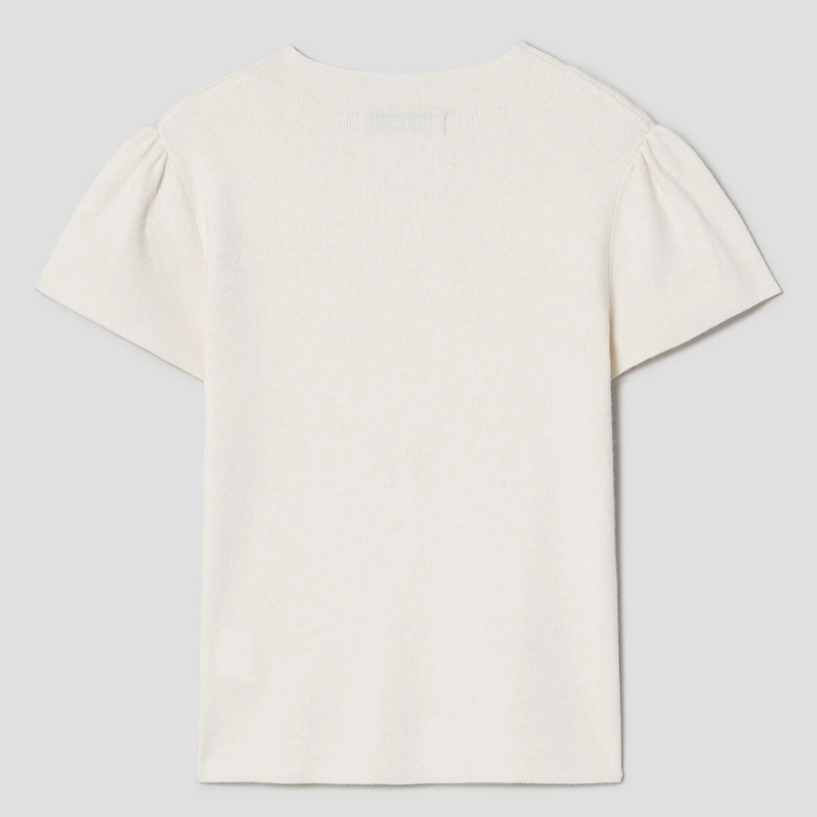 8 seconds Mock Neck Half Sleeve Pullover — Ivory