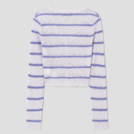 8 seconds Stripe Long Sleeve Cardigan — Lavender