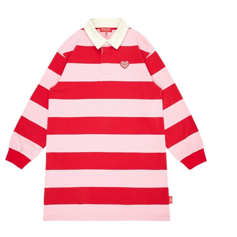 ICEBISCUIT [Junior] IB Heart Stripe Rugby Dress_IB51OD671