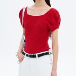 8 seconds Square Neck Pullover — Red