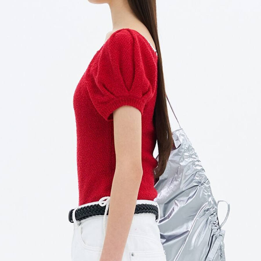 8 seconds Square Neck Pullover — Red