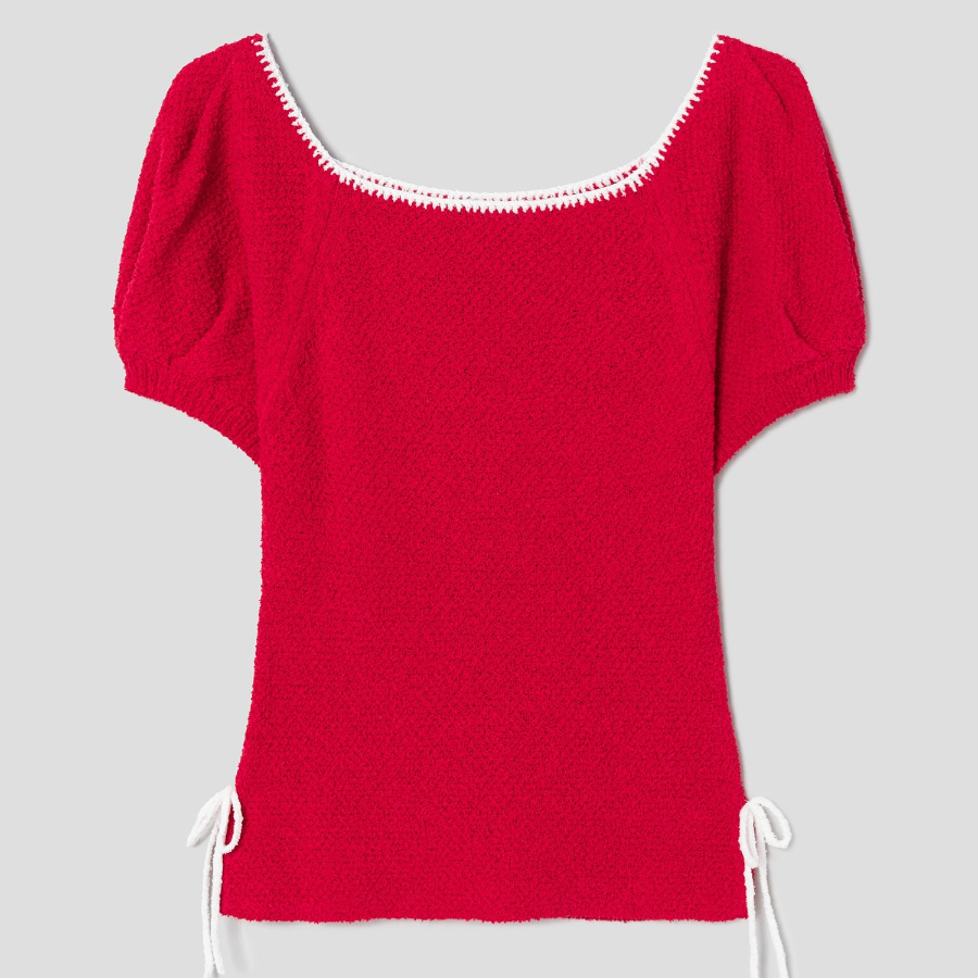 8 seconds Square Neck Pullover — Red