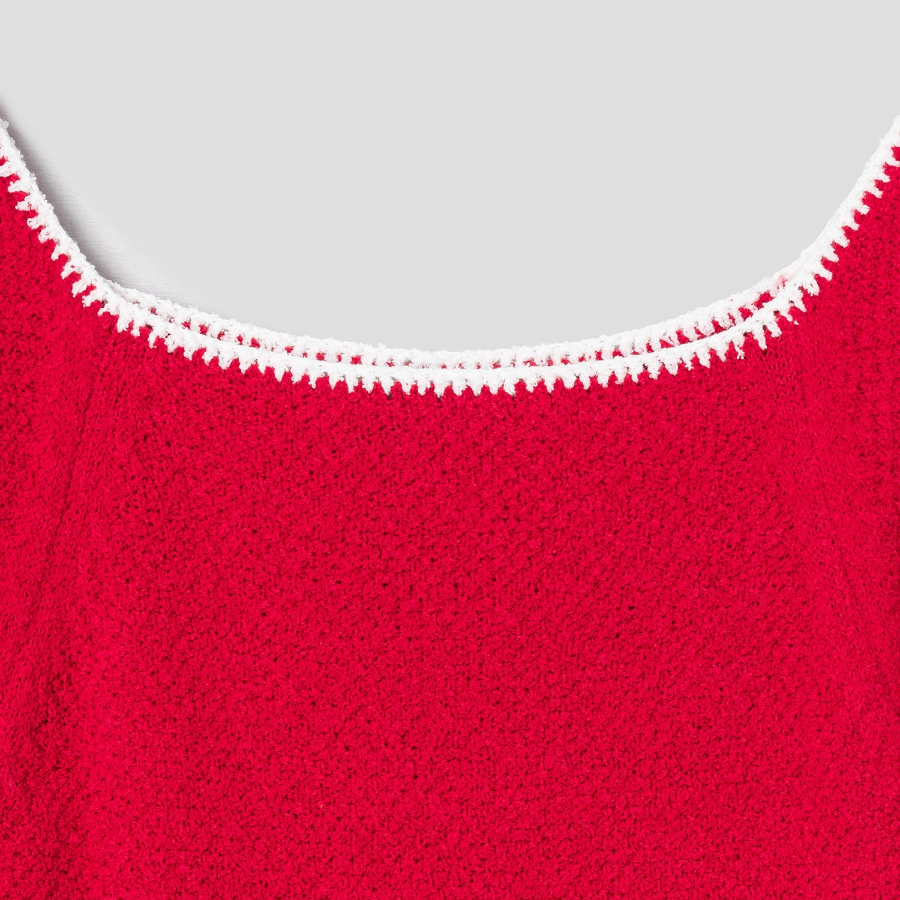 8 seconds Square Neck Pullover — Red