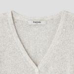 8 seconds V-neck Short Sleeve Cardigan — Light Grey