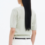 8 seconds V-neck Short Sleeve Cardigan — Light Green