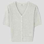 8 seconds V-neck Short Sleeve Cardigan — Light Green