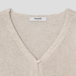 8 seconds Linen Blend V-neck Cardigan — Beige