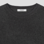 8 seconds Linen Blend Round Neck Short Sleeve Pullover — Ash