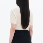 8 seconds Linen Blend Round Neck Short Sleeve Pullover — Ivory