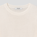 8 seconds Linen Blend Round Neck Short Sleeve Pullover — Ivory