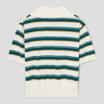 8 seconds Multi Stripe Collar Knit Pullover — Green