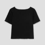 8 seconds Square Neck Crop Pullover — Black