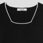 8 seconds Square Neck Crop Pullover — Black