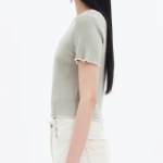 8 seconds Square Neck Crop Pullover — Light Green