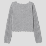 8 seconds String Openwork Cardigan — Light Grey