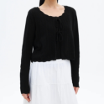 8 seconds String Openwork Cardigan — Black