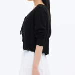 8 seconds String Openwork Cardigan — Black