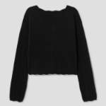 8 seconds String Openwork Cardigan — Black