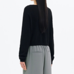 8 seconds Wide Neck Long Sleeve Pullover — Black