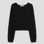 8 seconds Wide Neck Long Sleeve Pullover — Black