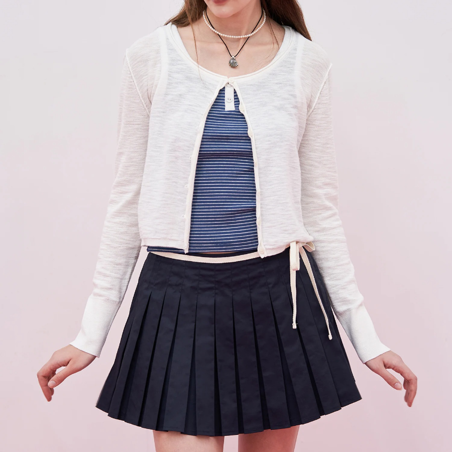 8 seconds Sheer Cardigan — White