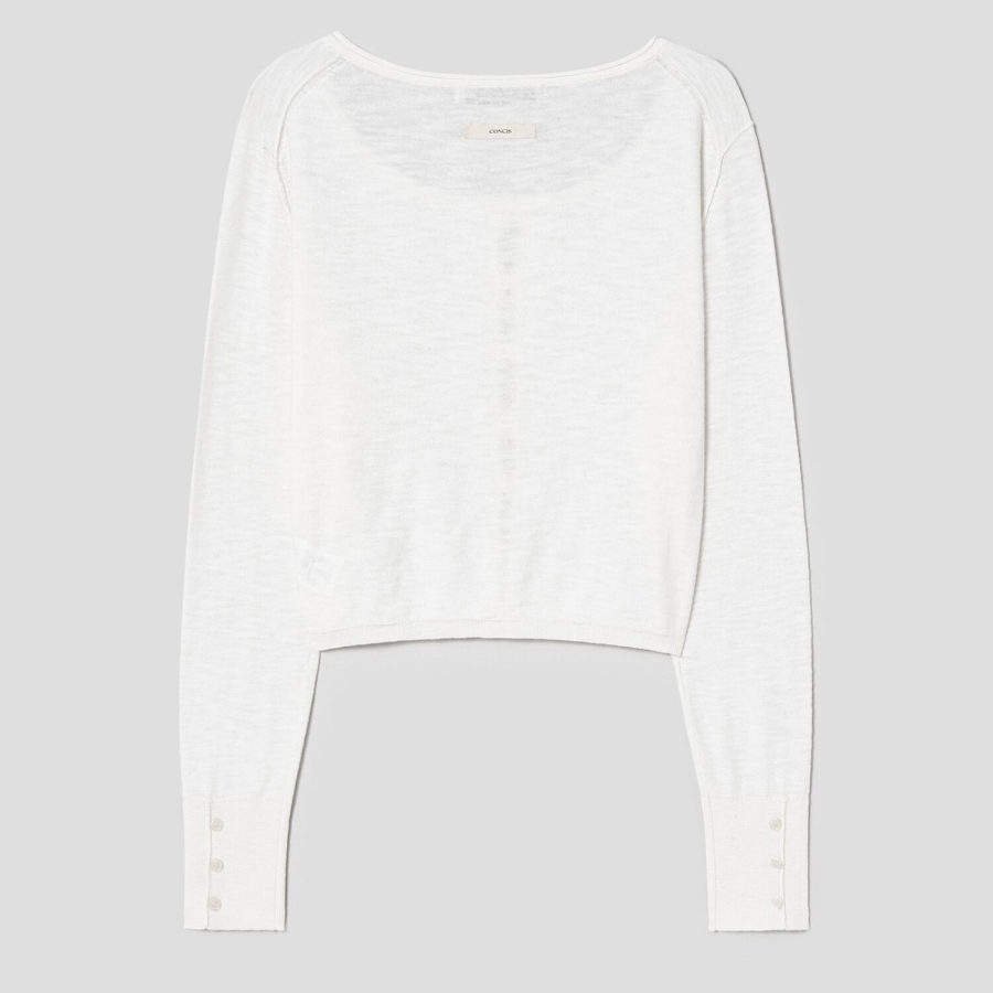 8 seconds Sheer Cardigan — White